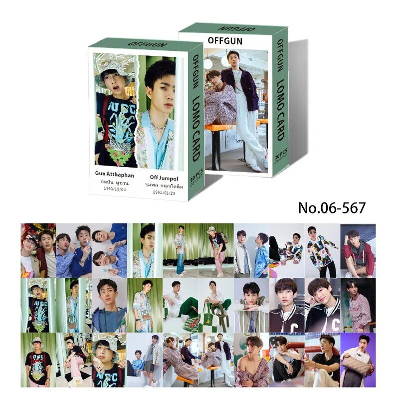 30 sztuk/zestaw Kpop tajlandia F4 Dew Brightwin Mewgulf Taynew Earthmix YINWAR OffGun Photocards HD Lomo Crads dla kolekcja dla fanów prezent