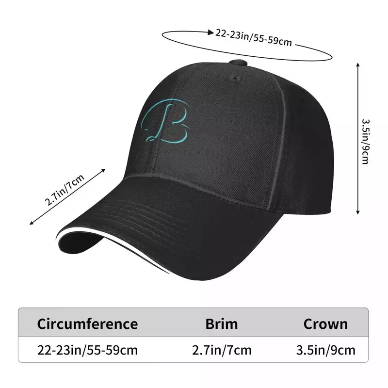 قبعة بيسبول على شكل حرف B-حرف B