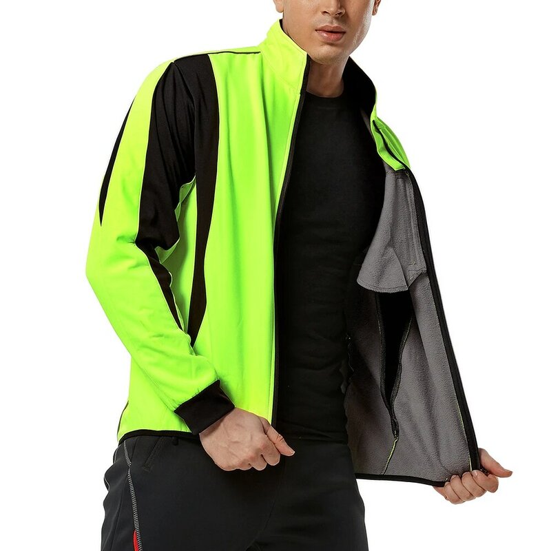 WOSAWE giacca da ciclismo da uomo invernale impermeabile antivento in pile termico maglia da bici MTB ciclismo su strada giacca da snowboard cappotto