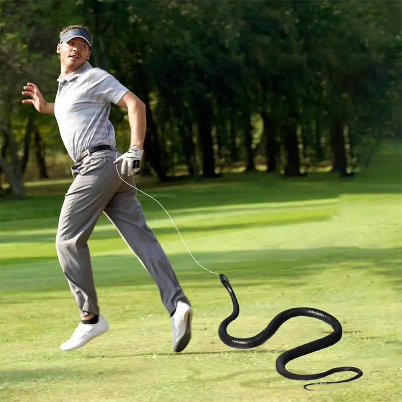 Snake Prank With String Clip divertente grande realistico serpente di gomma scherzo con stringa e Clip di gomma falso modello di serpente moda