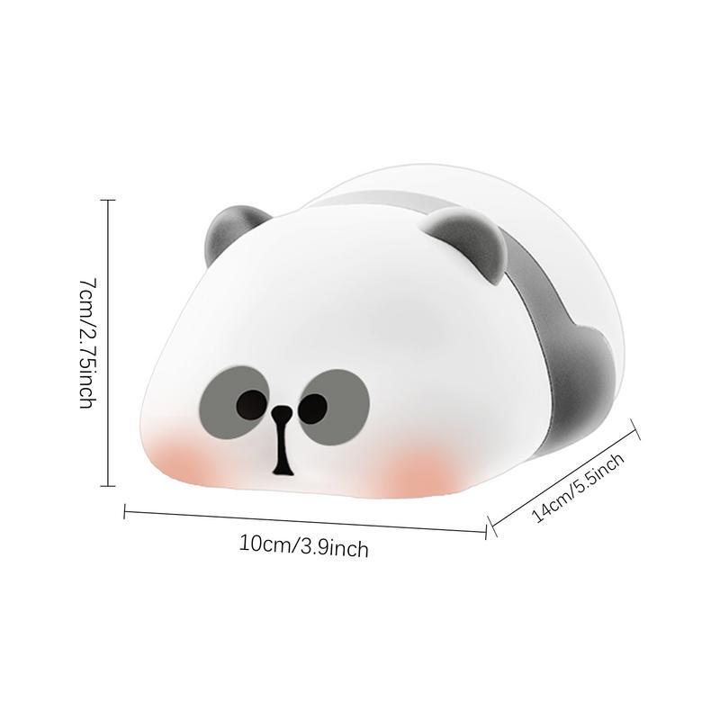 LED Night Lights Cute Panda Silicone Lamp USB Rechargeable Bedside Decor Kids Baby Nightlight Birthday Gift