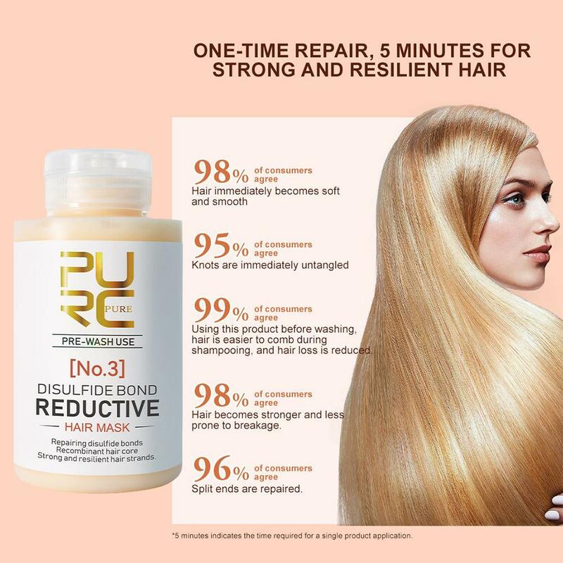 Пурс-дисульфид для восстановления волос 100 г, пурпурный уход за поврежденными волосами, кератин предотвращает выпадение и поломку волос, лечение S Hai U5d3