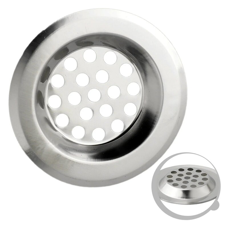 1pc Stainless Steel Sink Filter Screen Floor Drain Bathtub Anti Blocking Hair Catcher Stopper Kitchen Supplies