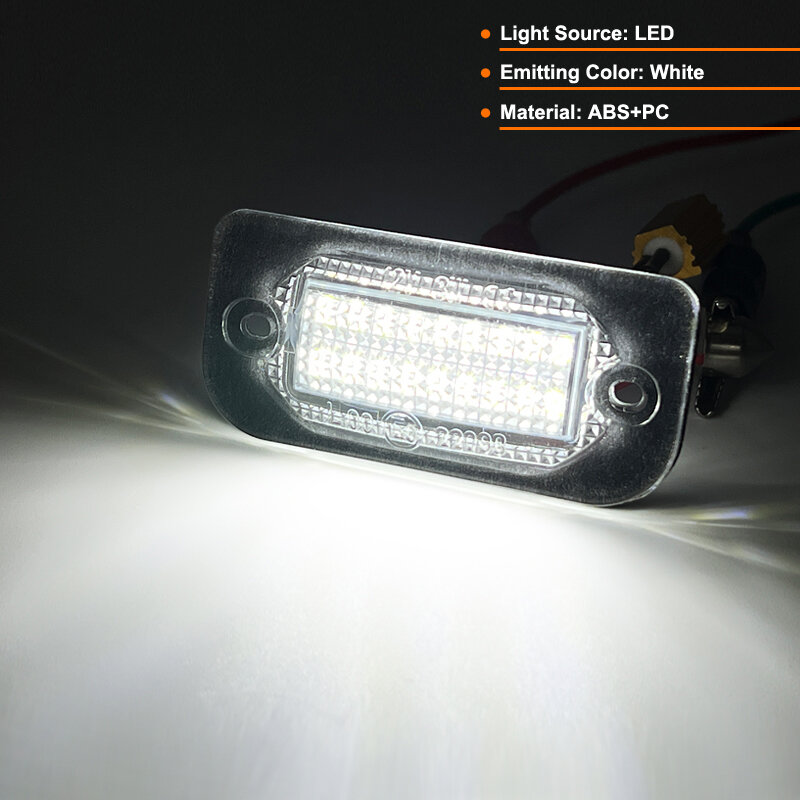 أبيض LED لوحة ترخيص ضوء ، 2-باب كوبيه ضوء ، بنز W203 ، 2 قطعة