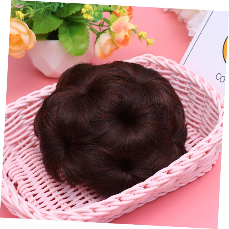Afro Hair Puff Wig with Clips Charming Fashionable Wigs Extensions Hair Buns for Women Fashion and Elegant Display Artifact