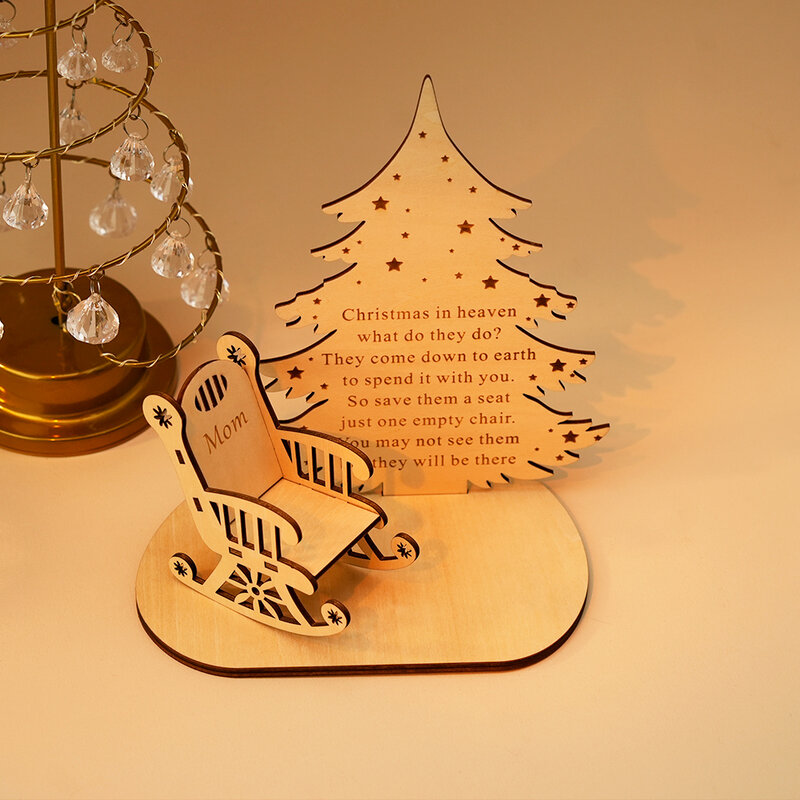 1pc Wooden Christmas Tree Wooden Decoration Christmas Ornament Christmas Gift