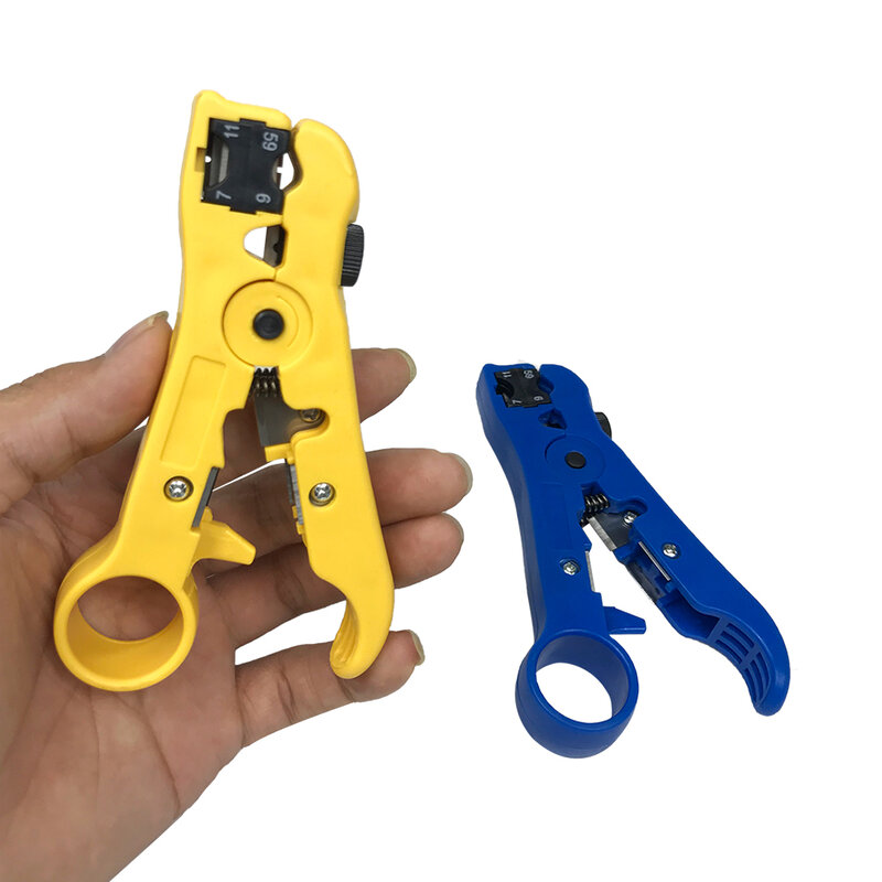 Multi-functional Wire Plier Cable Wire Pliers Electric Stripping Tools Cutter Striper for UTP/STP RG59 RG6 RG7 RG11 Cable Cutter