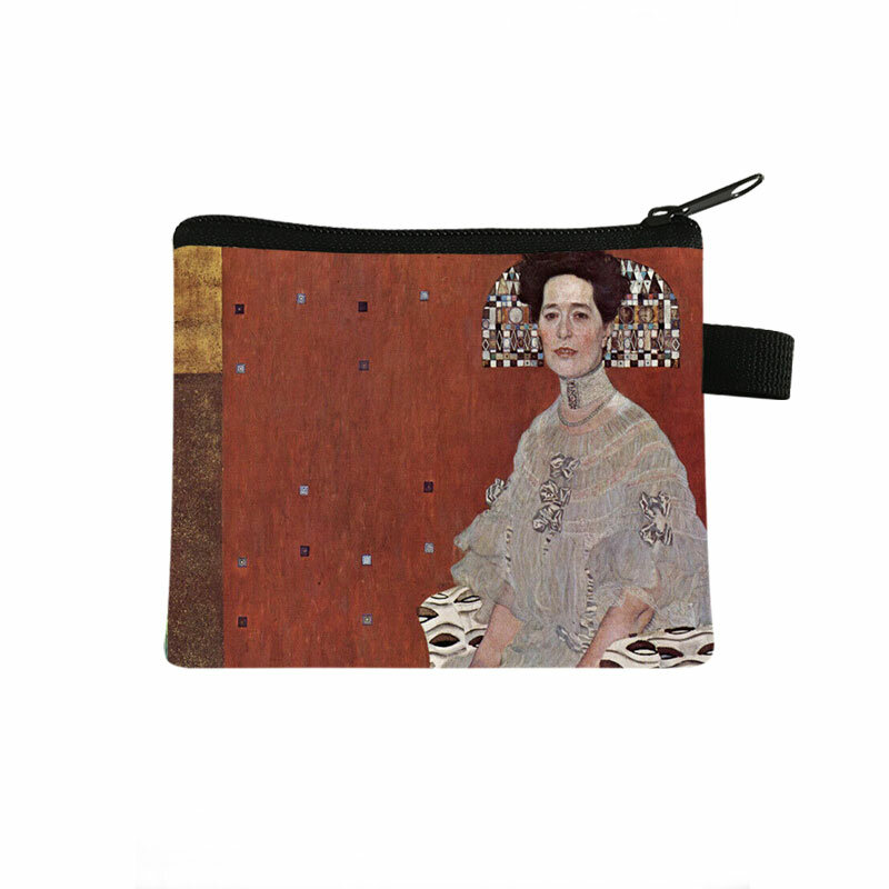 Lukisan minyak dompet koin DIY tas koin wanita lipstik kartu pemegang kunci tas uang dompet tas tangan wanita untuk wanita anak-anak kecil tas