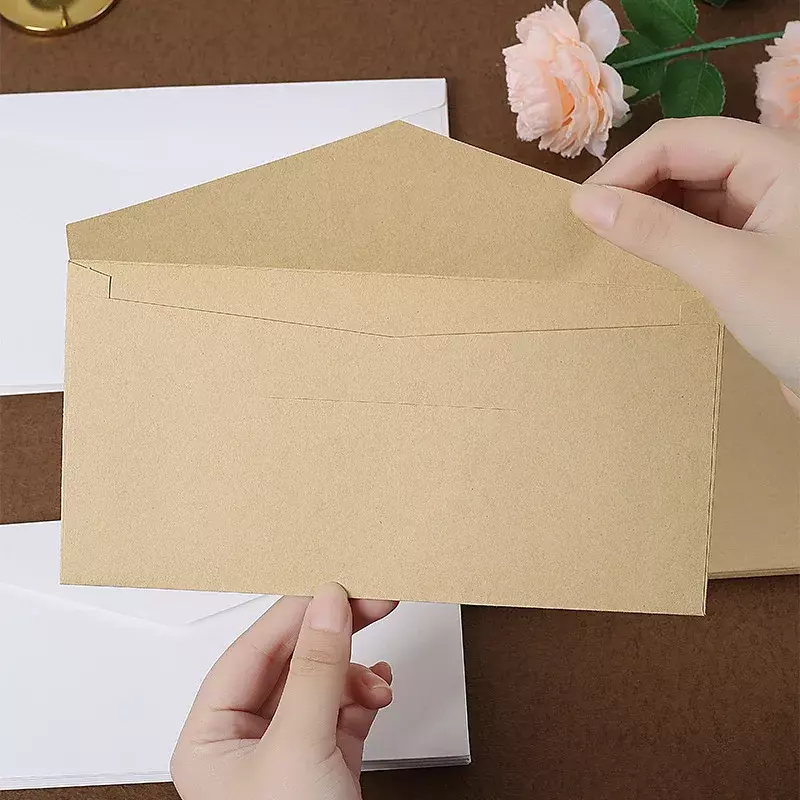 50 Stks/partij Hoogwaardige Envelop 150G Kraftpapier Enveloppen Western Retro Enveloppen Voor Huwelijksuitnodigingen Zakelijk Briefpapier