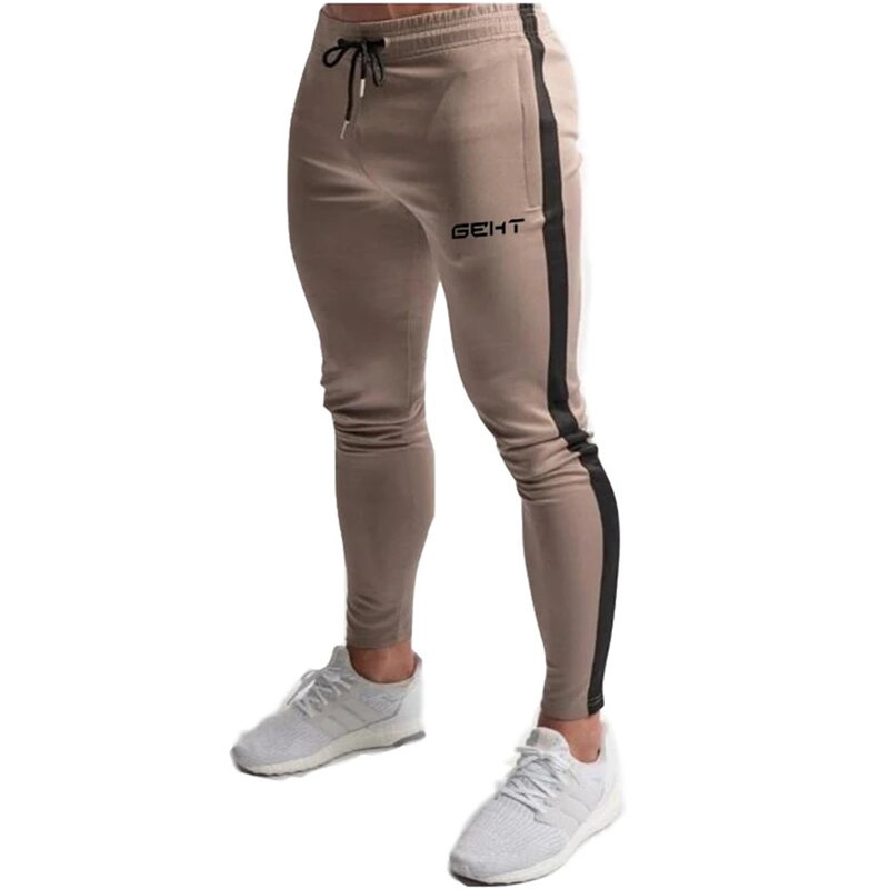 2021ผู้ชายแฟชั่น Gyms กางเกง Joggers ฟิตเนสสบายๆกางเกงออกกำลังกาย Skinny Sweatpants Jogger Tracksuit กางเกงผ้าฝ้าย