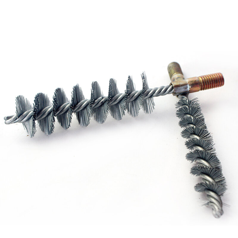 Скрученная щетка из нержавеющей стали для чистки труб, инструмент для удаления ржавчины и заусенцев с электрической ручной дрелью, для полировки и шлифовки