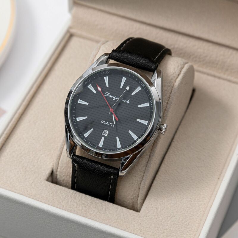 Reloj de pulsera de acero para hombre, reloj de cuarzo coreano con calendario brillante, correa de acero, informal