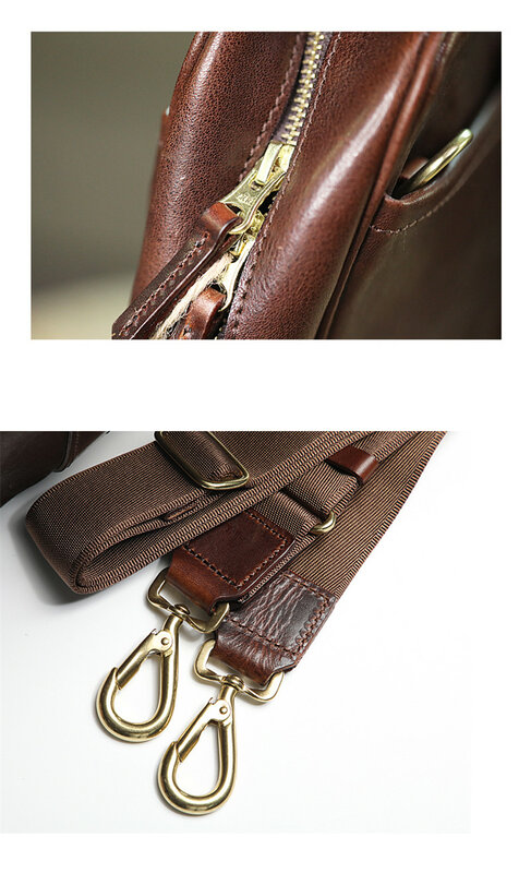 High-quality natural genuine leather men briefcase business luxury cowhide laptop handbag designer simple fashion messenger bag