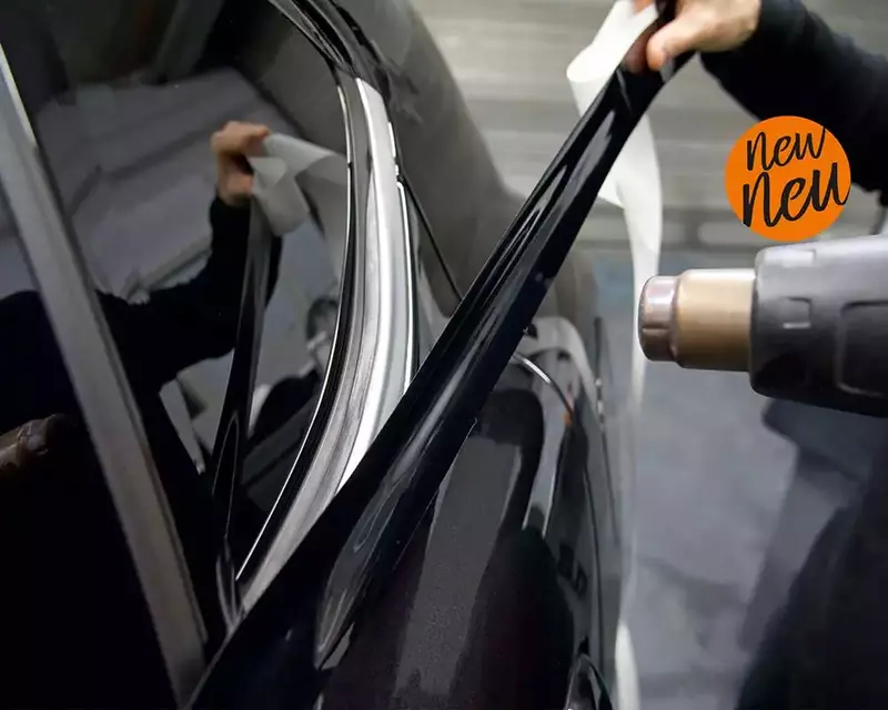 Pita Pembungkus Vinil Hitam Mengilap Foil Pembungkus Mobil untuk Film Pelindung Pintu Potongan Jendela