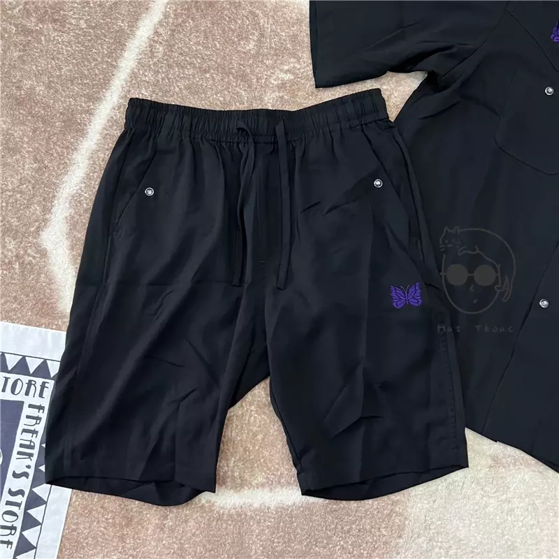 Needles Shorts Men Women Embroidery Butterfly 1:1 High Quality Needles Shorts Loose AWGE Breeches