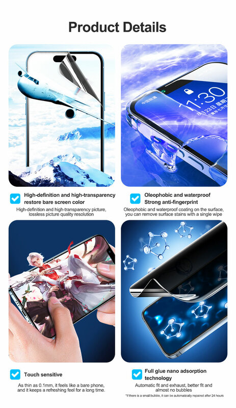 SUNSHINE SS-075S SS-075HS  SS-057S HD Privacy TPU Hydrogel Film Mobile Phone Screen Protector Matte for SS890C Series,870C,Y22