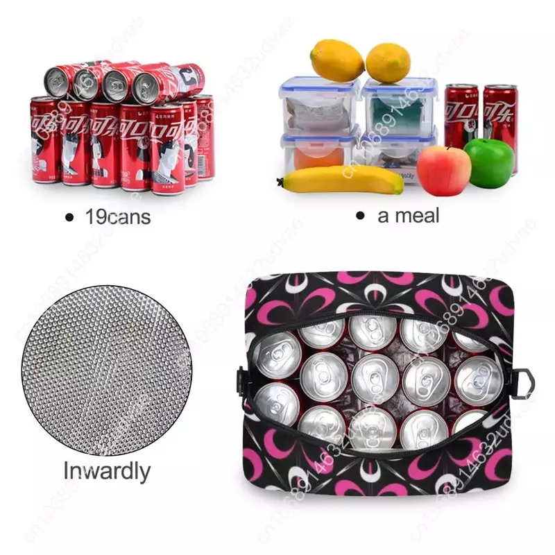 Saco de almoço térmico portátil para mulheres e crianças, caixas do refrigerador do piquenique do alimento do ombro, sacola isolada, recipiente de armazenamento