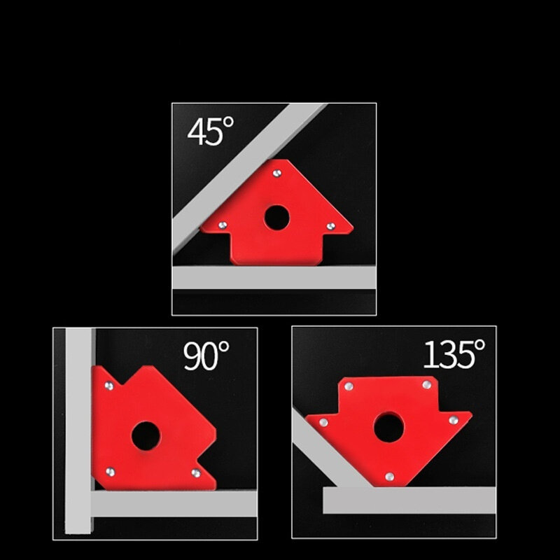 Suporte de soldadura magnética triangular, suporte de soldadura, posicionamento auxiliar, multi ângulo, 45 °, 90 °, 135 °