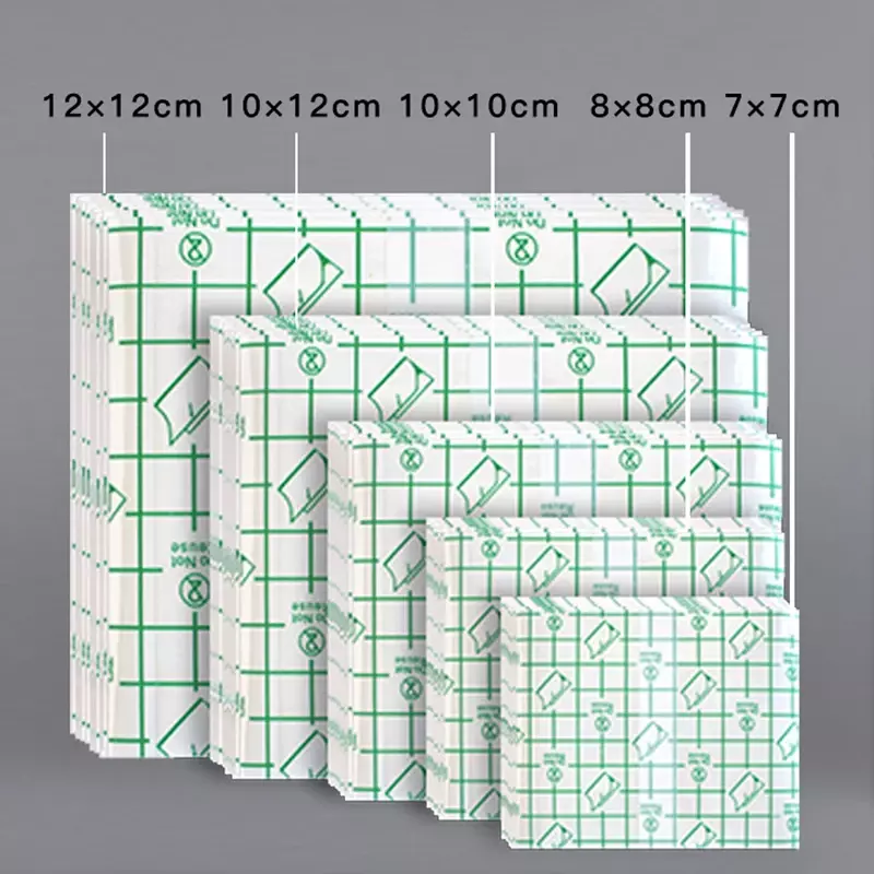 100 sztuk/partia duże kwadratowe zakrzywione przezroczyste plastry z PU samoprzylepny tynk wodoodporny opatrunek do gojenia ran bandaże