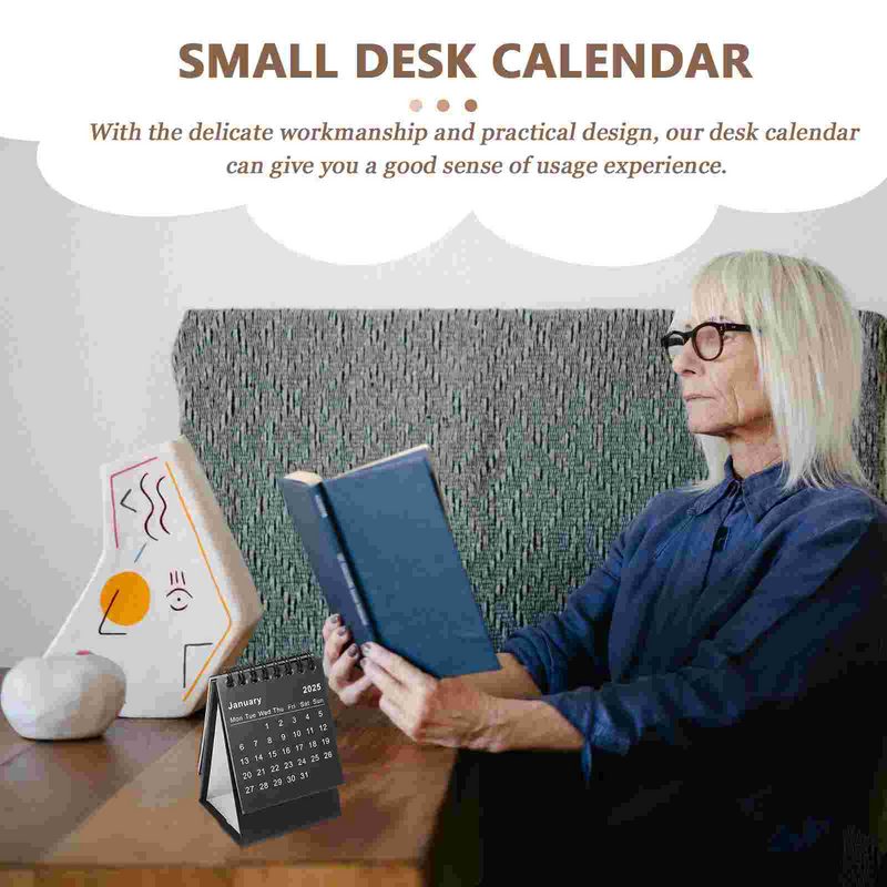 Table Desk Tabletop 2025 Calendar Home Desk Calendar 2025 Hanging Calendar 2023-2024 Mini Office Decor Decor for Desk