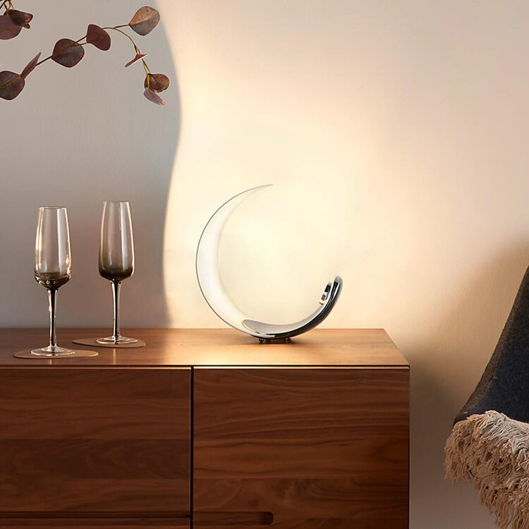 European popular LED living room study bedroom bedside decoration night light moon table lamp