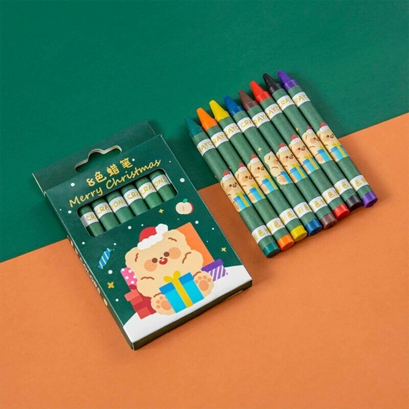 Y1UB เด็ก Finger Crayon ปากกาล้างทำความสะอาดได้ 8/12 Bright สีบ้านอนุบาล วาดสำหรับเด็ก Art Drawing