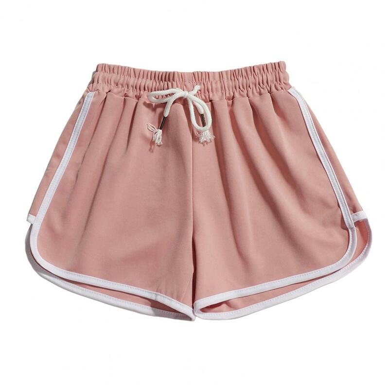 Summer Fashion Casual Bottoms Beach Shorts Women Candy Color Breathable Gym Shorts Casual Lady Elastic Waist Sports Short Pants