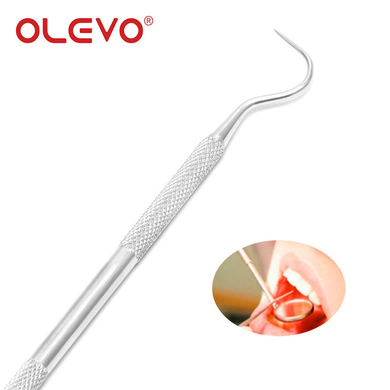 Olevo-sonda dentista dental, extremidades duplas, aço inoxidável, ferramenta dentista, raspador, manchas dentárias, limpo, higiene oral, 3/5pcs