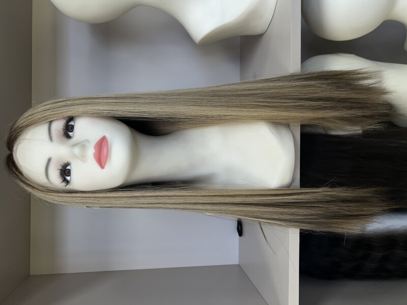 TsingTaowigs-pelucas Kosher para mujer, cabello humano europeo de Color rubio y pelo corto profundo con raíces, de 26 pulgadas Top de encaje, Envío Gratis