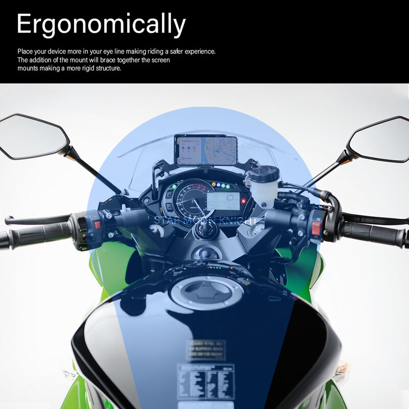 Moto Navigation Bracket Đối Với Kawasaki Ninja Z1000SX Z1000 Z 1000 SX 2017 2021 GPS Điện Thoại Di Động Tấm Chủ Tấm Đứng Thích Ứng Với hỗ Trợ