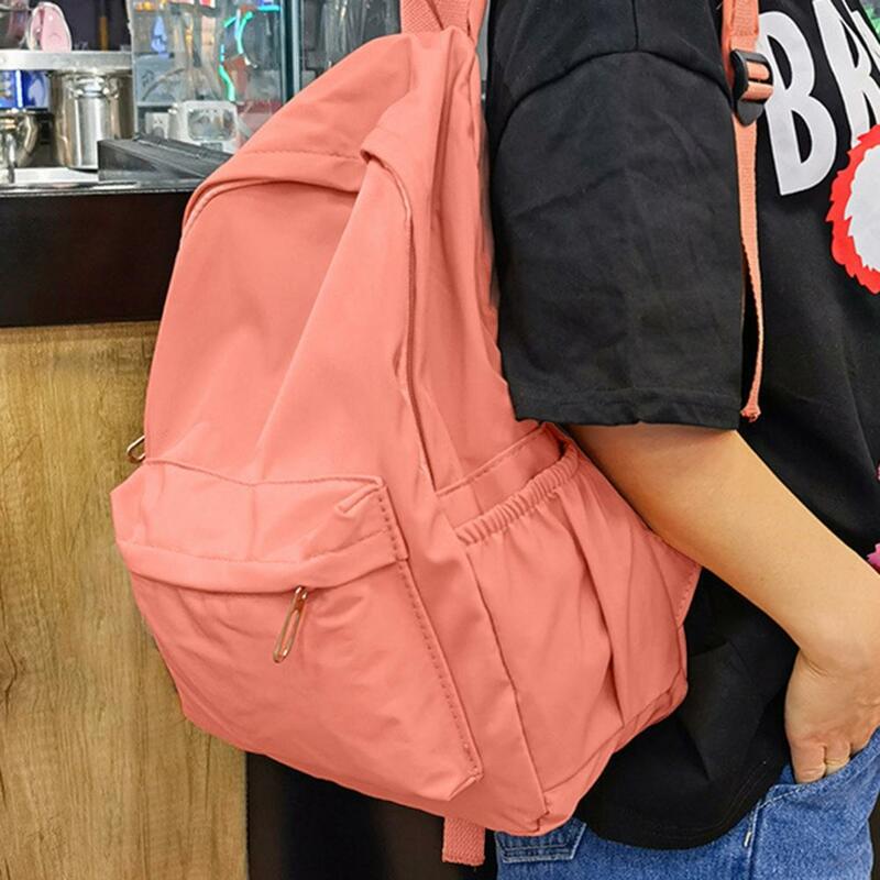 Waterproof Backpack Waterproof Nylon Backpack Large Capacity Ultra-light School Bag for Students Travelers Water Bottle Backpack