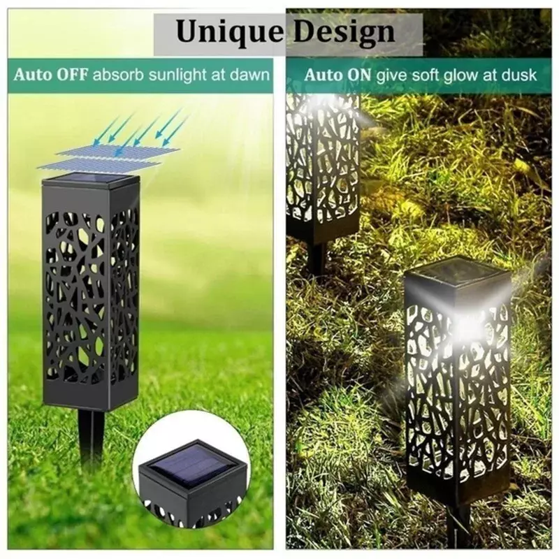 Impermeável Solar Hollow Light para gramado ao ar livre, iluminação paisagem, parque, camping, estilo chinês