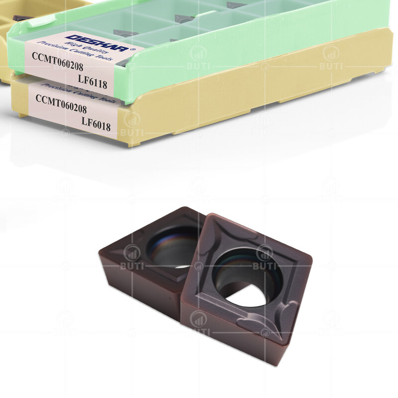 DESKAR-CNC Carbide insere torno cortador de corte, ferramentas de torneamento, CCMT060204, CCMT09T304, CCMT120404, LF6118, LF6018, 100% original