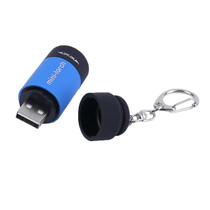 Mini torche porte-clés portable, lampe de poche aste USB, torche électrique compacte, camping en plein air, 2024 W, 25 strada, nouveau, 0.5