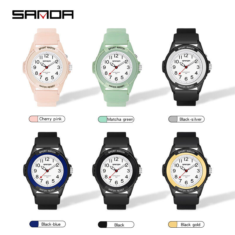 2022 Sanda Mode Sport herren Uhren Neue Luxus Wasserdichte Digital Quarz Klassische Top Qualität Armbanduhr Relogio Feminino 6018