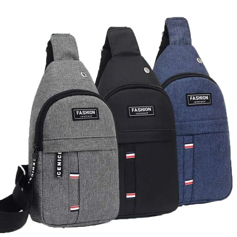 Chest Bag New Men Simple Nylon Fashion Waterproof One Shoulder Crossbody Bag NEW 2023
