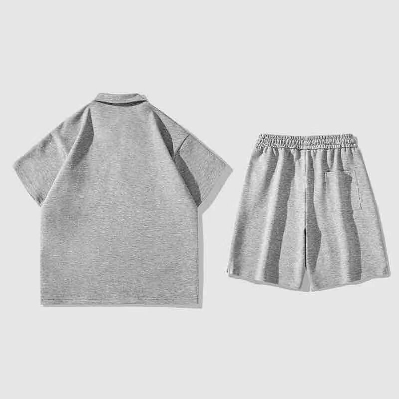 POLO y pantalones cortos para hombre, conjunto de dos piezas de diseño de moda, tejido avanzado, negocios, ocio, deportes, novedad de verano 2024