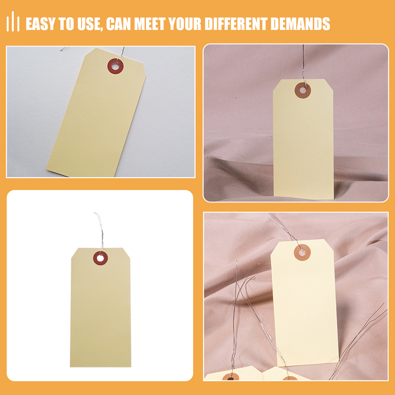 Pcs Tags With Iron Wires For Packaging For Shipping For Packing Wire Cardstock Tags For Packaging For Packaging Paper