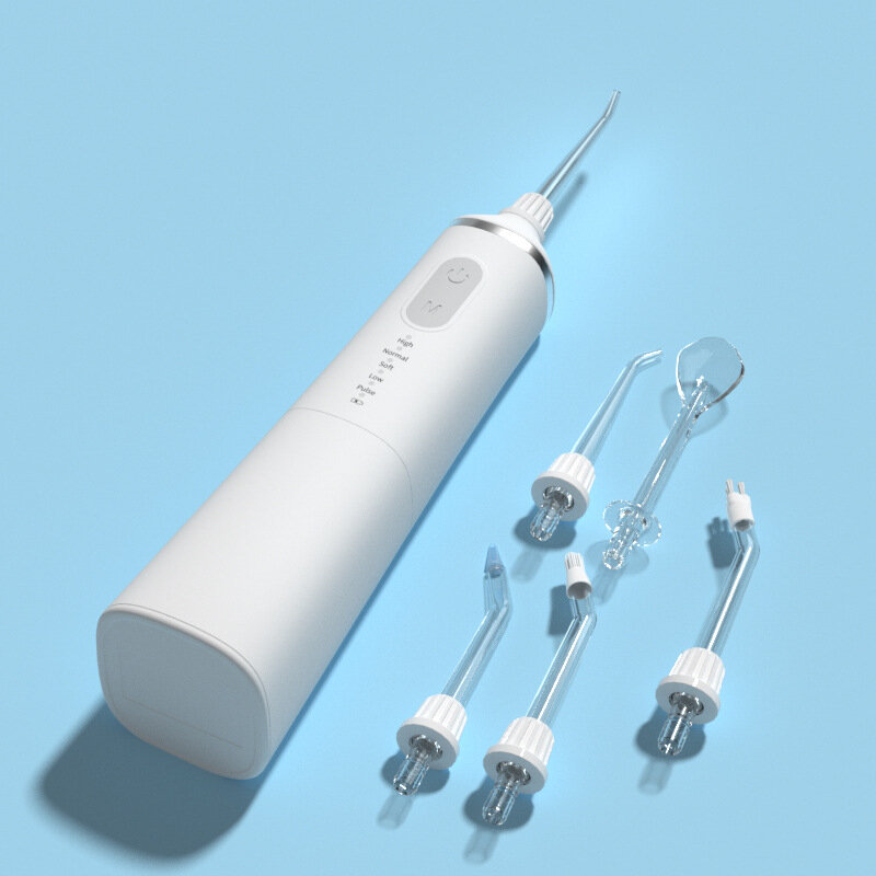 مِرْواء فم محمولة بخزان 300ML لتنظيف الأسنان, قابلة للشحن USB، مُنفث مياه للأسنان مقاوم للمياه