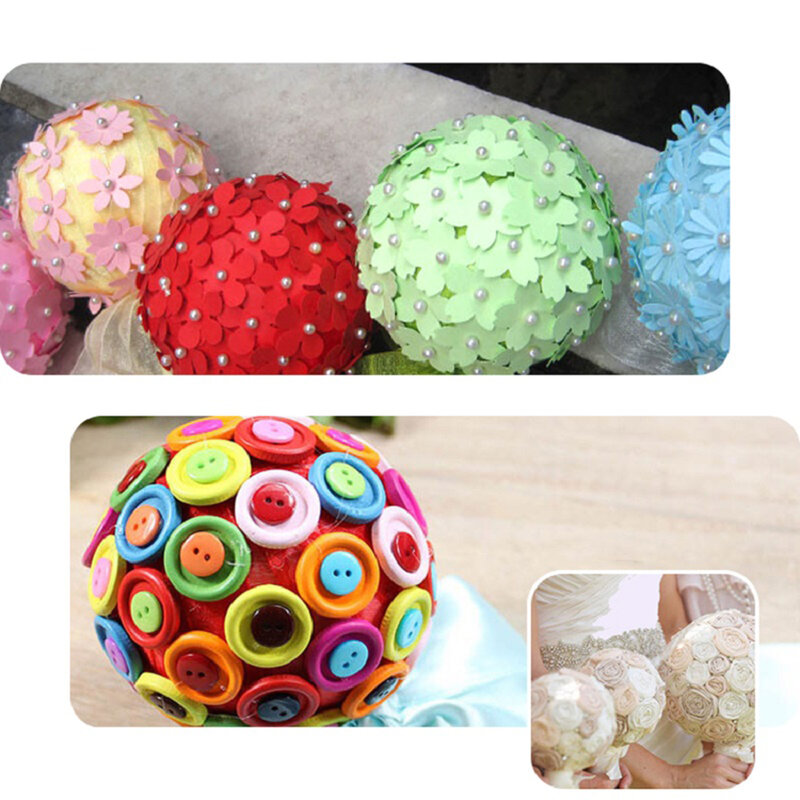 1pc Foam Ball Round Solid polistirene Foam Ball per matrimonio Flower Ball Craft decorazione per feste di natale roba fai da te