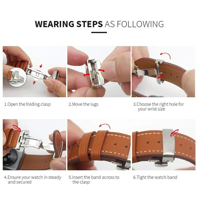 Bracelet en cuir pour Apple Watch Band, Bracelet de montre, Ceinture, iWatch Series 3, 5, 6, SE, 7, 8 Ultra, 45mm, 44mm, 49mm, 40mm, 41mm, 45mm
