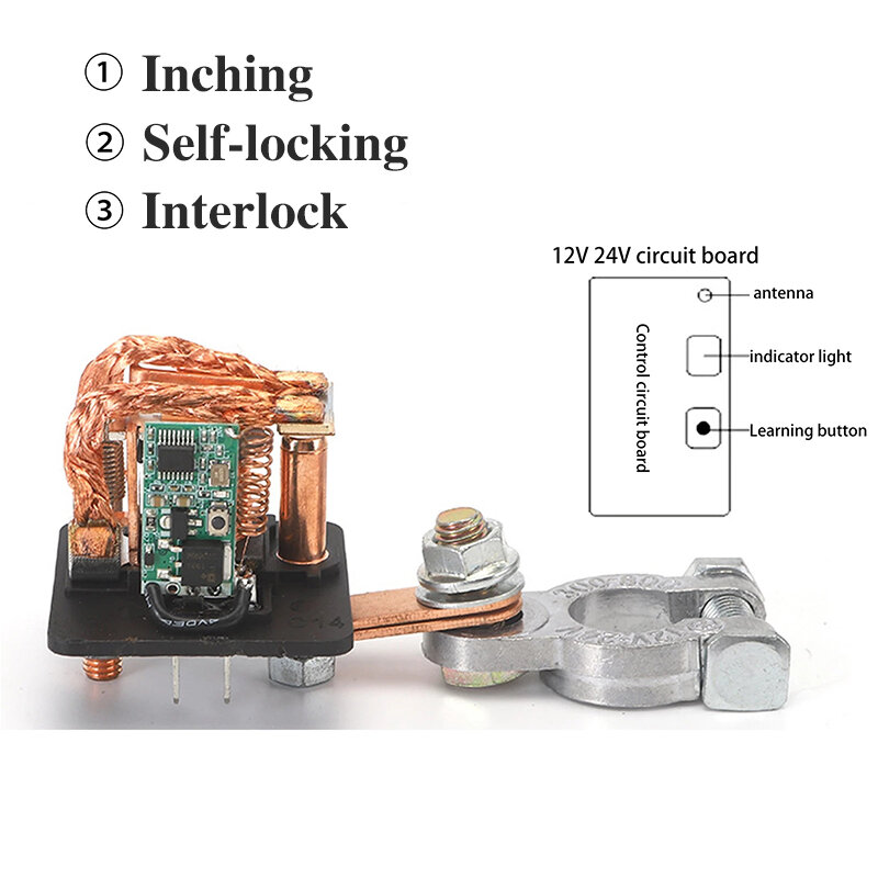 12V/24V 200A Universal แบตเตอรี่รีเลย์แบบบูรณาการรีโมทคอนโทรลไร้สายตัดการเชื่อมต่อ Cut Off Isolator Master Switches