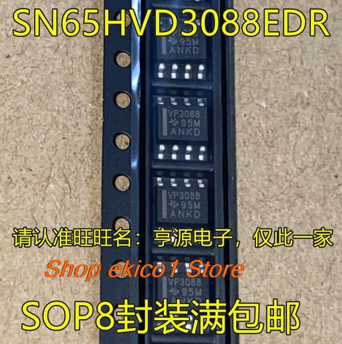SN65HVD3088EDR, 65HVD3088, VP3088 SOP-8, estoque original, 10 pcs