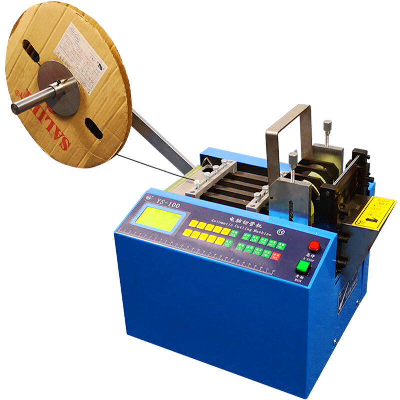 Auto Heat-shrink Tube Cable Pipe Cutting Machine Automatic Cable PVC Pipe Cutter 110V/220V 0-100mm 350W