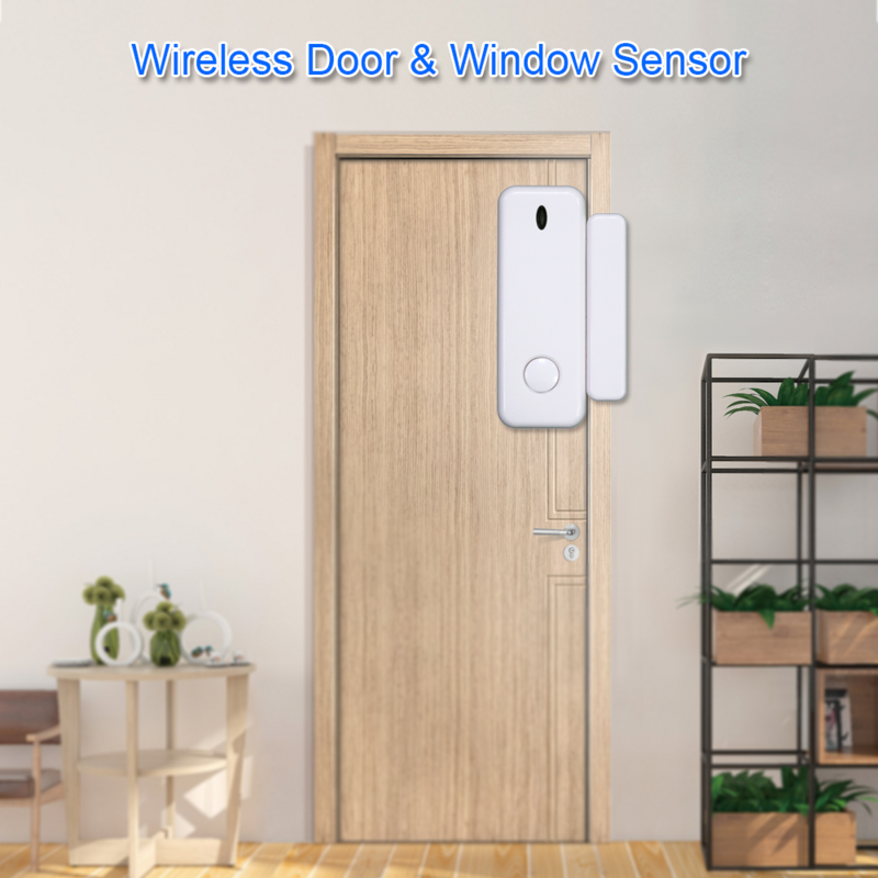TAIBOAN 433MHz sensore magnetico per porta rilevatore Wireless per finestre domestiche per sistema di allarme avvisi di notifica App sicurezza familiare