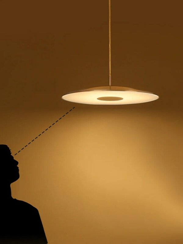 Lâmpada pingente redonda UFO, Flying Saucer Pendant Lamp para sala de jantar e quarto, Designer simples Art Lamp para cabeceira, Moderno