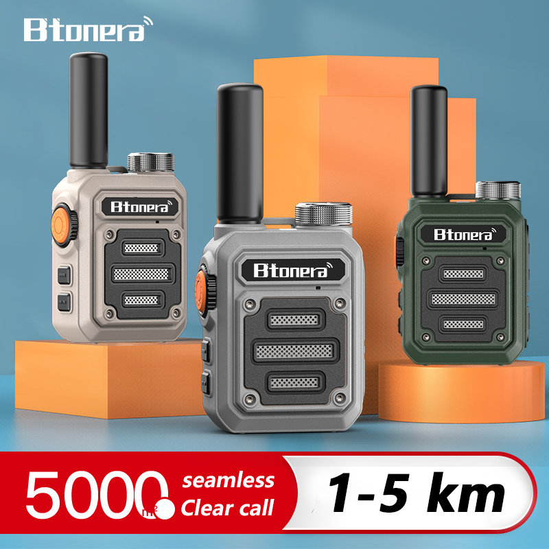 BTONERA-Mini walkie-talkie BT-330, Radio bidireccional portátil PMR 446, USB, PTT dual, portátil, para caza y cafetería