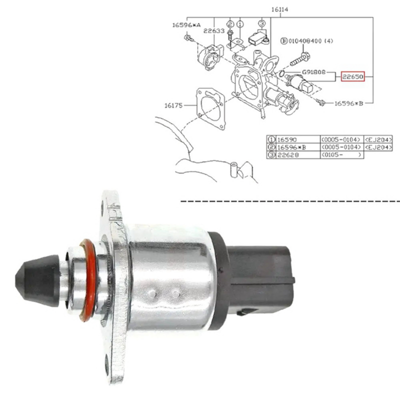Регулирующий клапан холостого хода 1993-1999 для Subaru Impreza, клапан управления воздухом Assy 22650-AA240 A33-660-R00 22650AA240