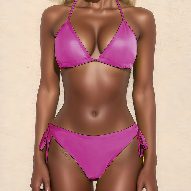 Lato seksowne stałe zestawy bikini Mirco kobiety wiązanie boczne stringi stringi strój kąpielowy damski bandażowy strój kąpielowy brazylijskie stroje kąpielowe Biquini