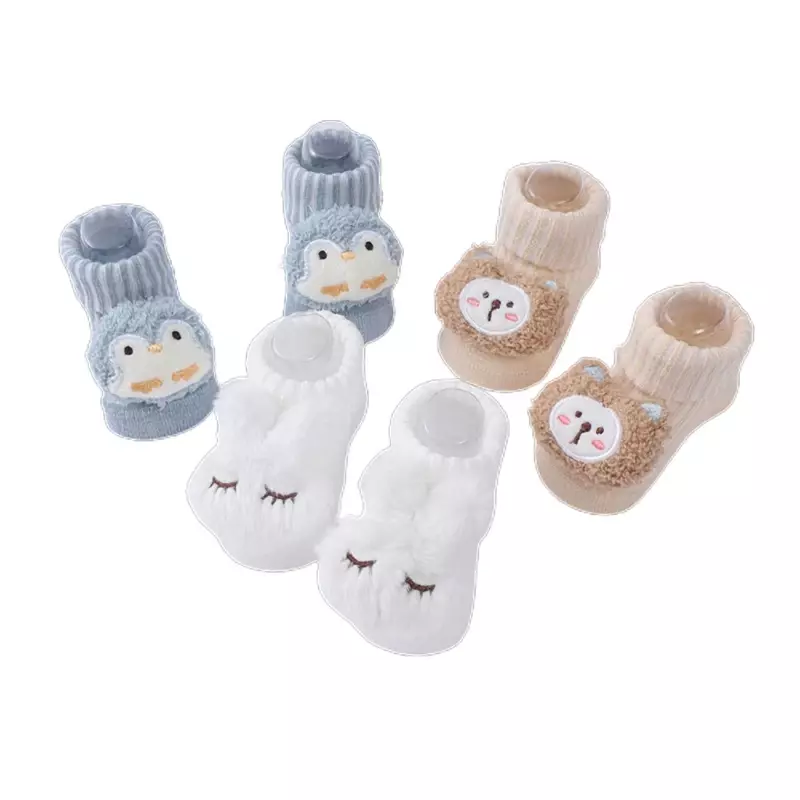 Chaussettes tricotées pour poupées dessin animé, chaussettes tricotées élégantes polyvalentes pour bébé, 3